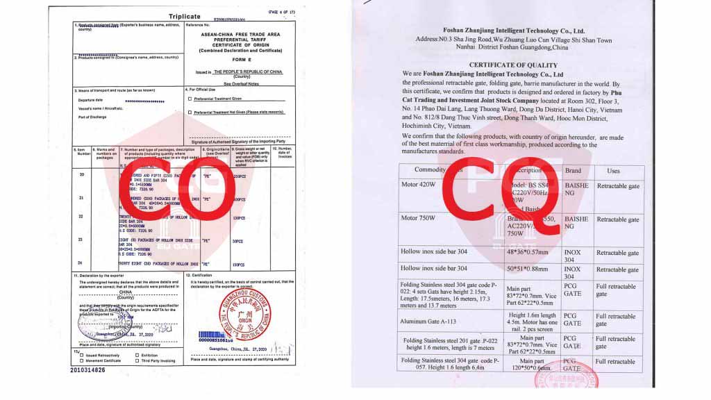 CO-CQ cổng xếp PCG